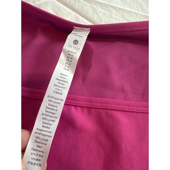 CRZ Yoga Thong Bodysuit S Pink Long Sleeve Square Neck Snap Crotch NWT - Picture 6 of 12